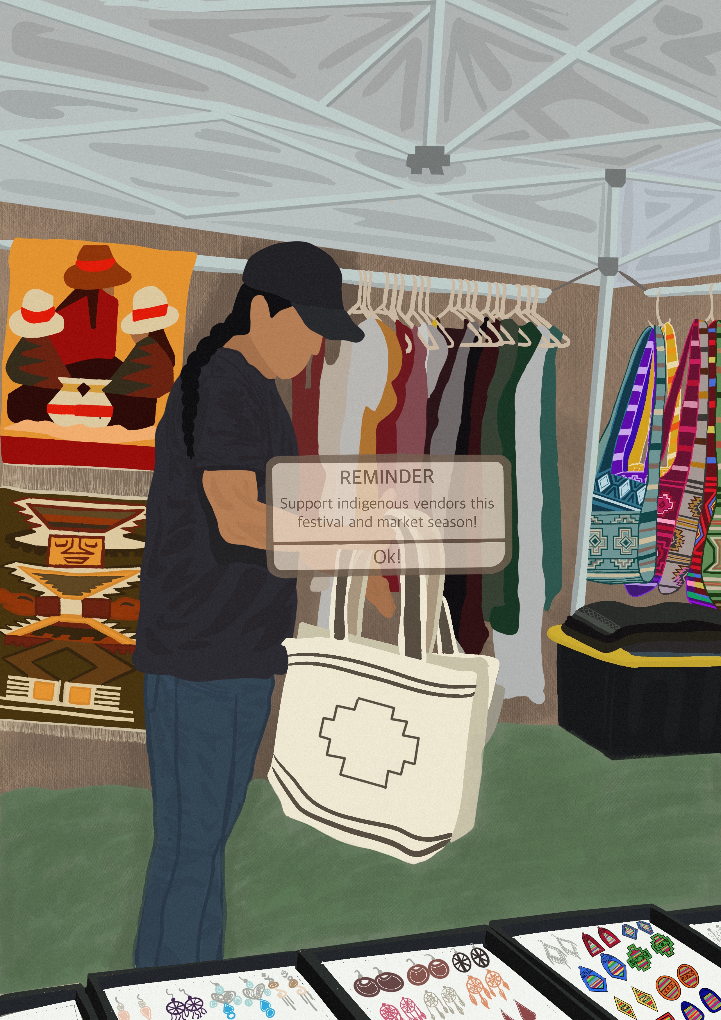 Community guide layout on a tablet